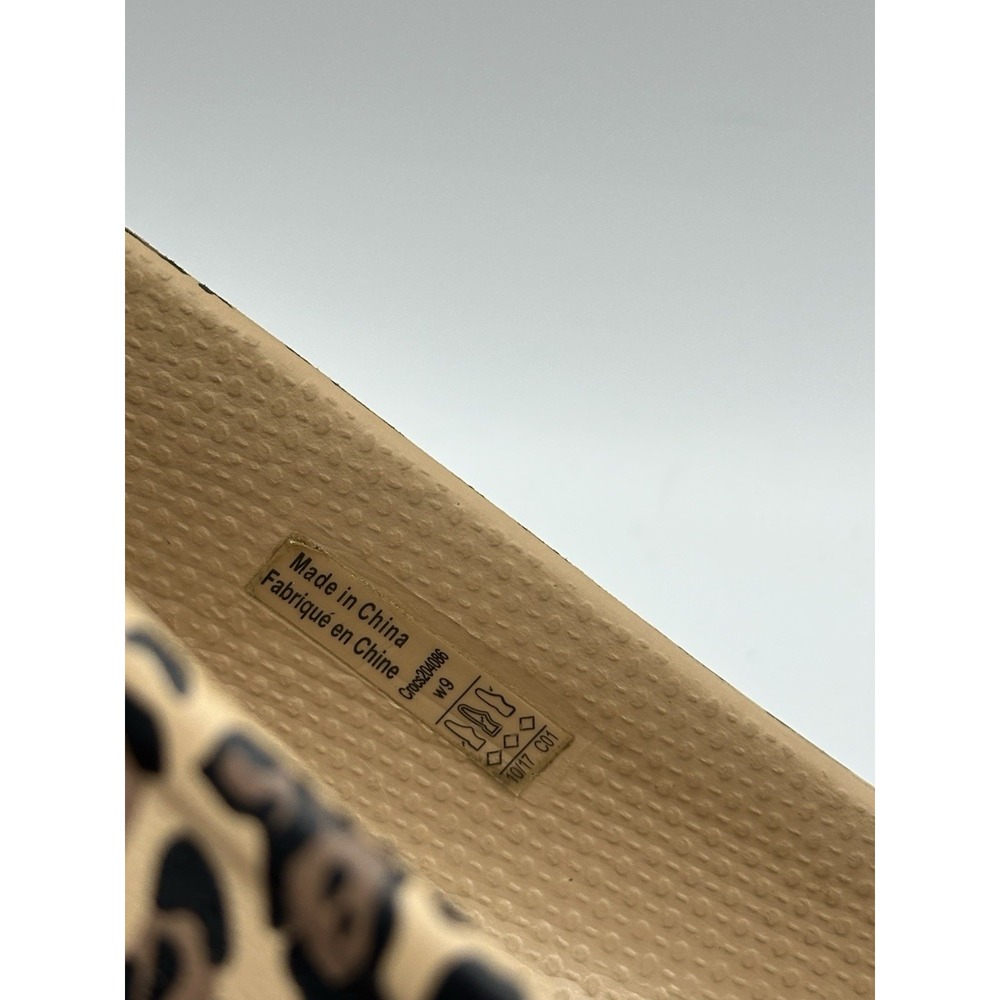 Crocs Kadee Flats Women 9 Cheetah Leopard Animal Print Ballet Flats Comfort Shoe - Picture 5 of 16